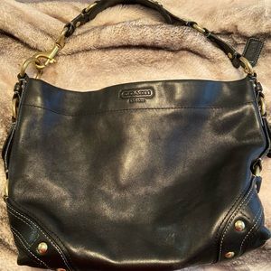 Black coach handbag